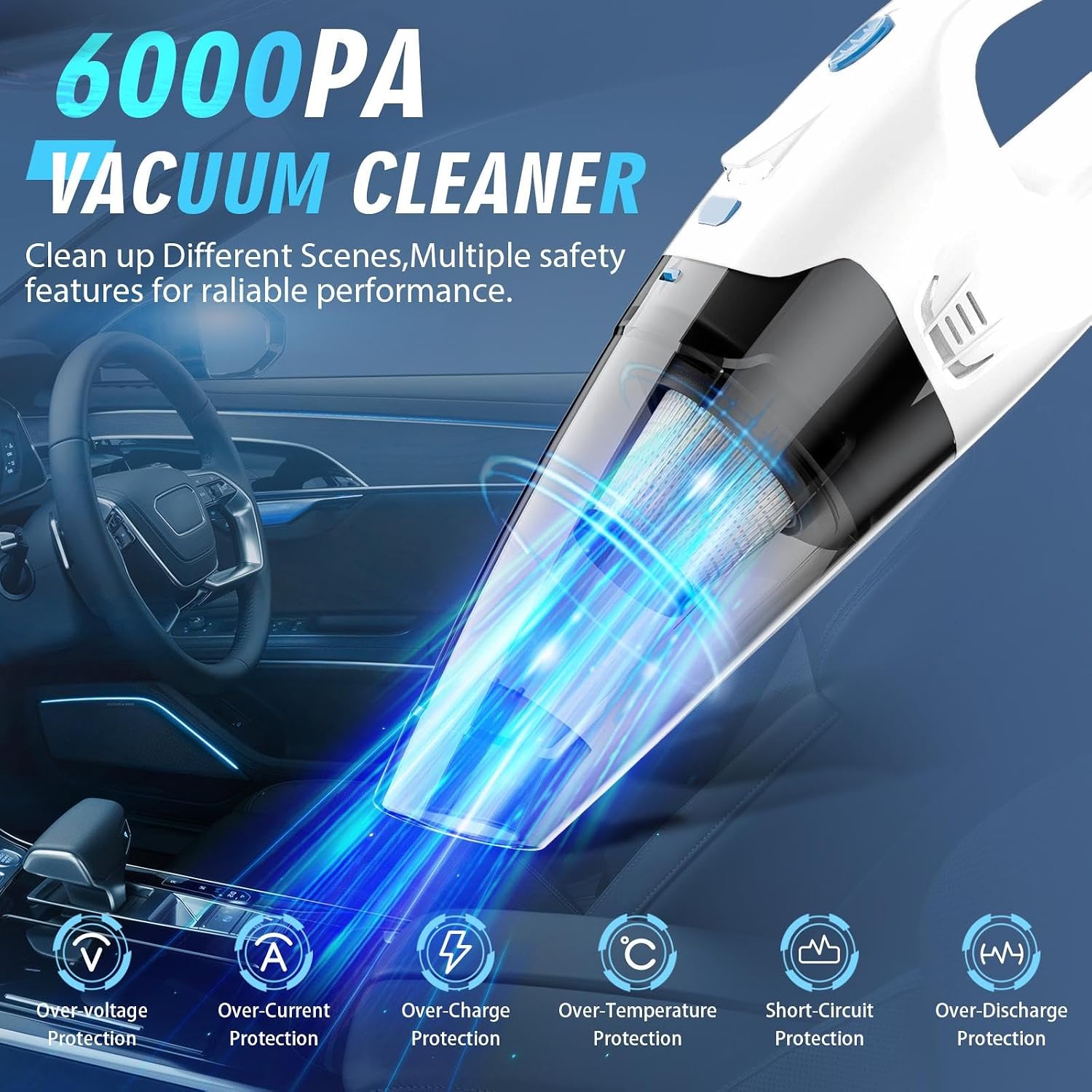 Cordless hand vacuum — detail