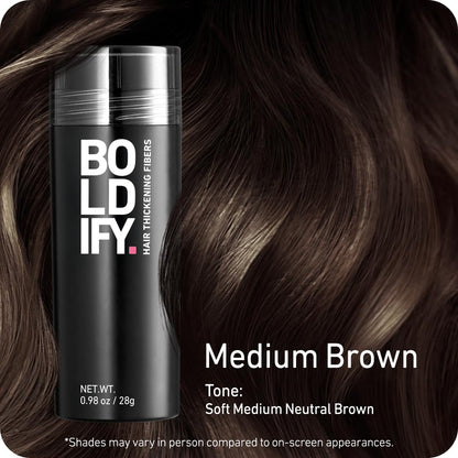 Hair Fibers for Thinning Hair, for Women & Men, Medium Brown 28G